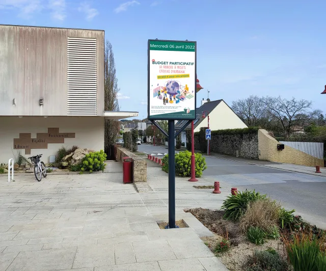 Panneau LED allumé à Herbignac.